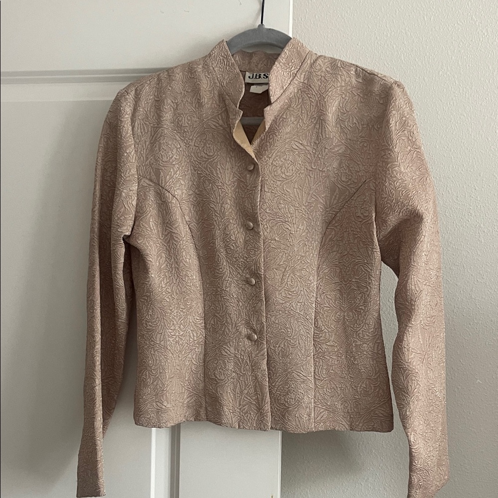 J.B.S. Women's Beige Patterned Blazer
